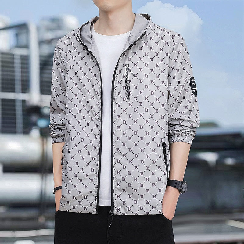 Herren Sportliche Windbreaker-Jacke Echo Archiv