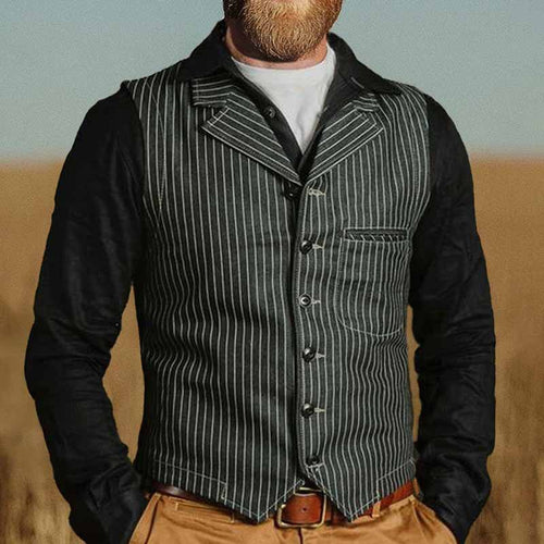 Herren elegante Weste mit Nadelstreifen und klassischem Schnitt Echoarchiv