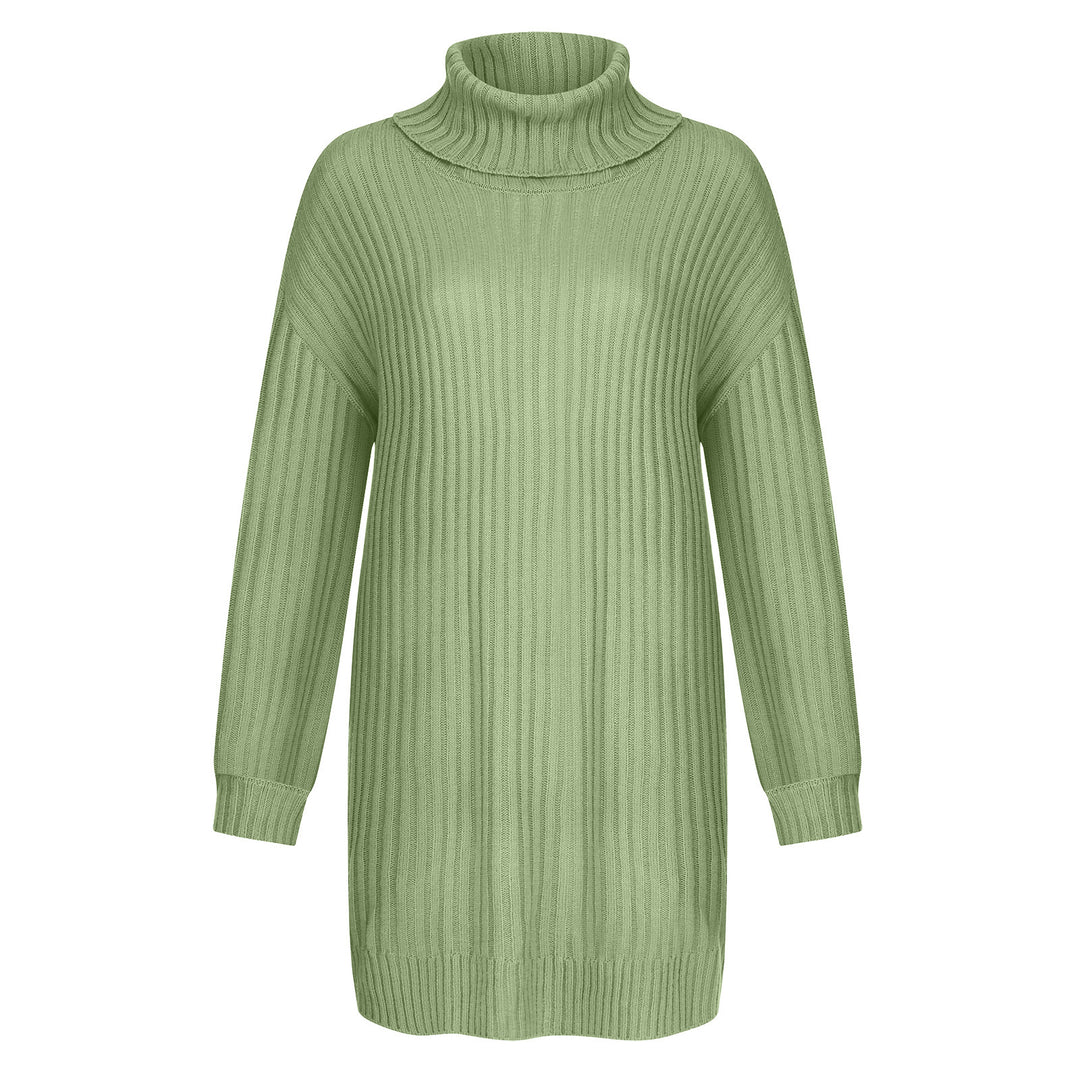 Damen Gerippter Rollkragen-Tunika mit kastigem Oversize-Schnitt Echo Archiv