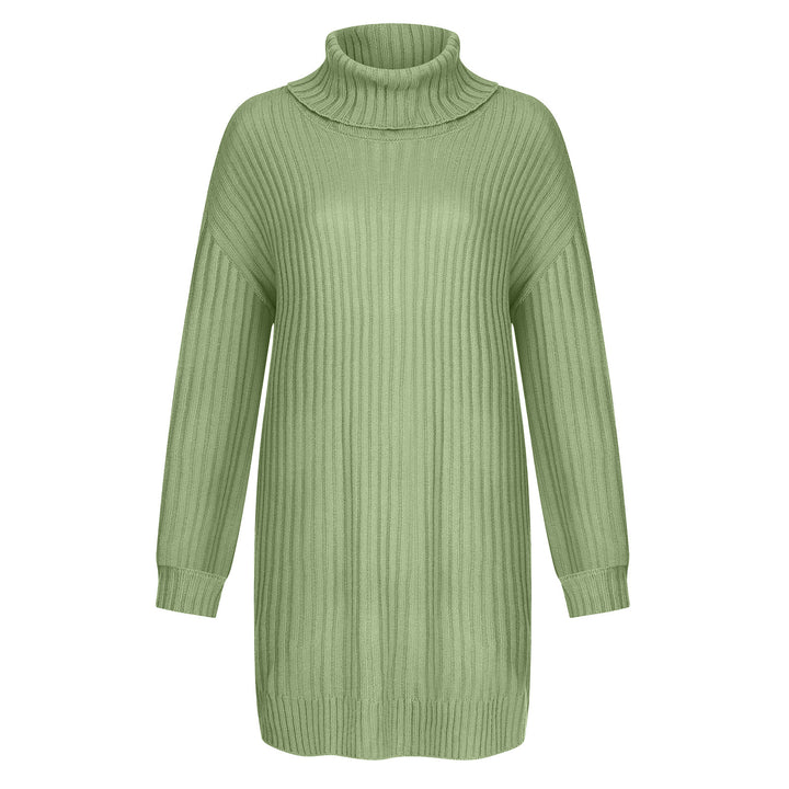 Damen Gerippter Rollkragen-Tunika mit kastigem Oversize-Schnitt Echo Archiv