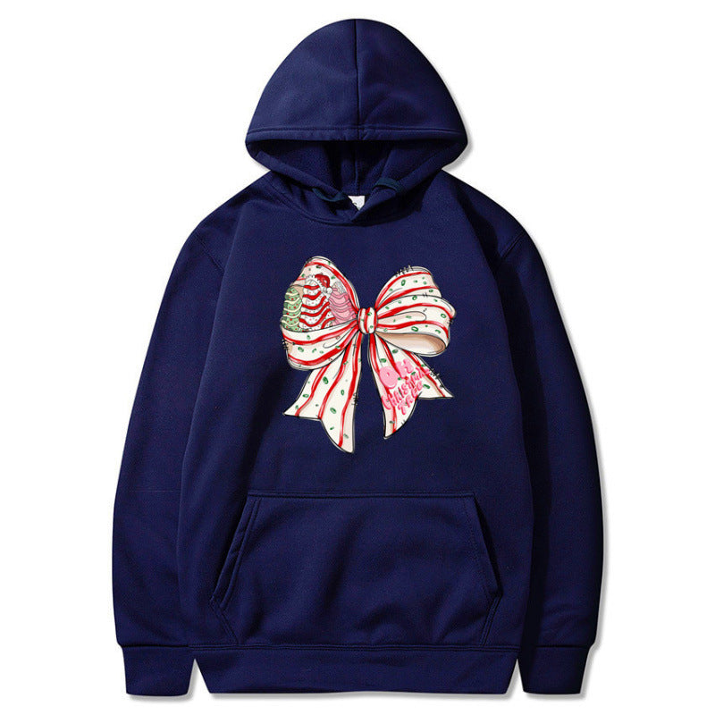 Damen Kapuzenpullover mit festlichem Schleifenmotiv Echoarchiv
