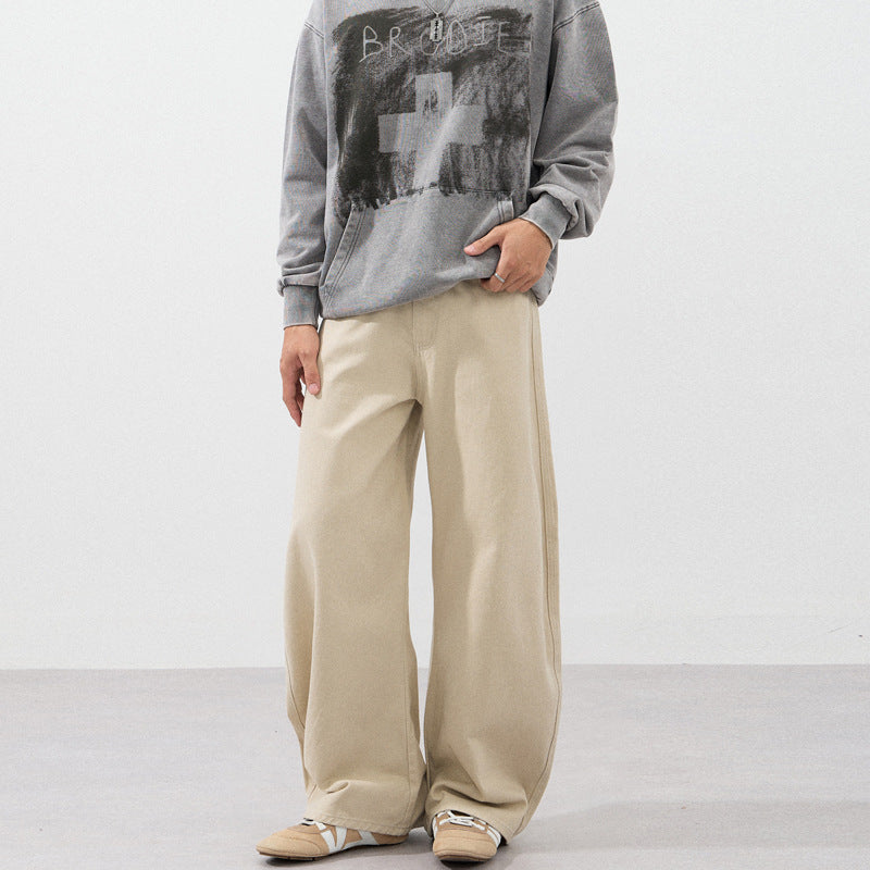 Herren Ultraweite Baumwoll-Twill-Palazzohose mit fließender Oversize-Silhouette Echo Archiv