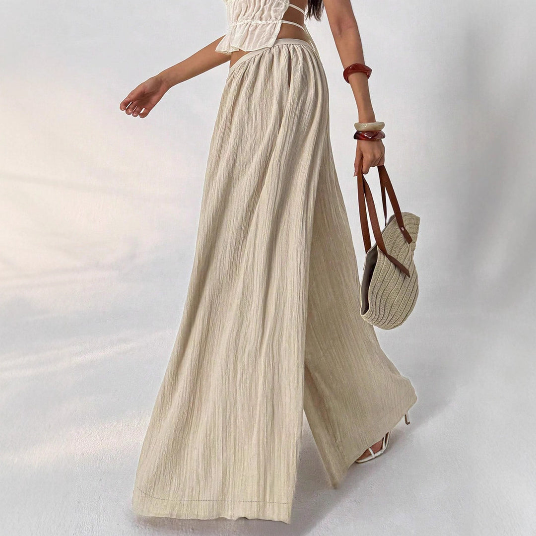 Damen Weite plissierte Sommerhose Echo Archiv
