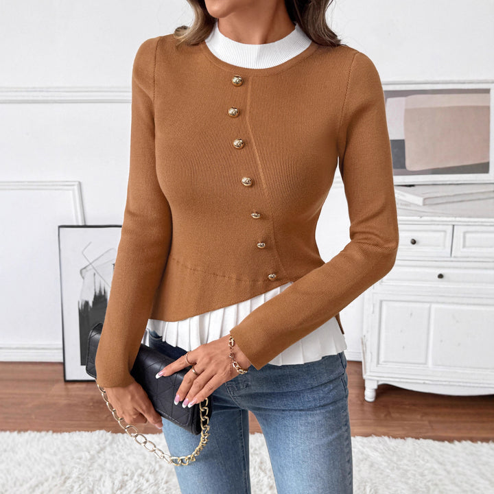 Damen Eleganter Strickblazer mit asymmetrischem Saum Echo Archiv