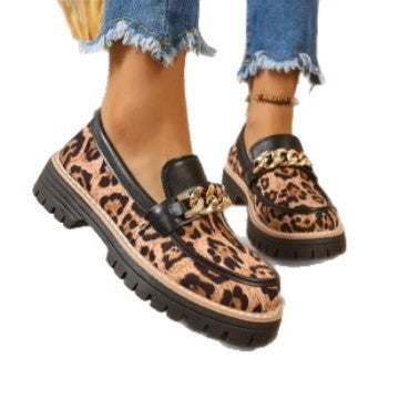 Damen Modische Lack-Loafer mit übergroßer Schleife und grober Profilsohle – Lioré