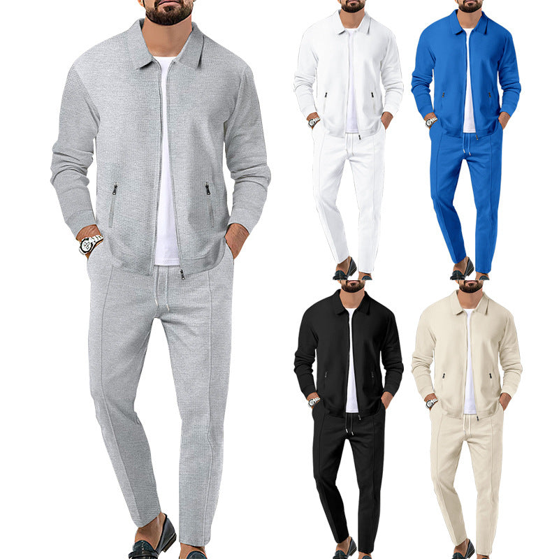 Herren modischer Freizeitanzug mit strukturiertem Design Echoarchiv