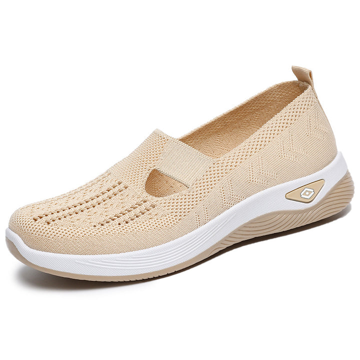 Damen nan leichte gestrickte Slipper mit orthopädischer Komfortsohle Echo Archiv