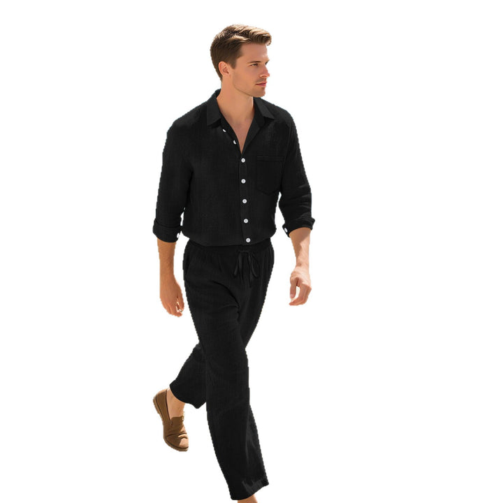 Herren entspannende Sommerhose und Oberhemd im Set Echoarchiv