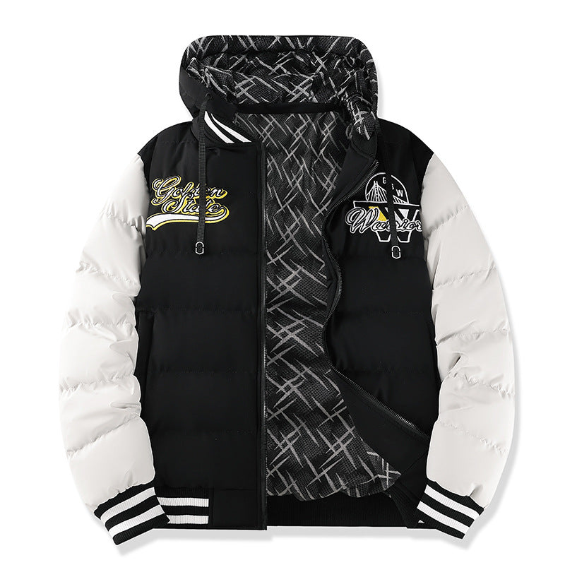 Herren Modische Steppjacke mit hohem Kragen und kontrastierenden Akzenten Echo Archiv
