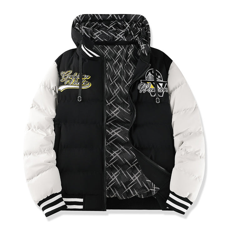 Herren Modische Steppjacke mit hohem Kragen und kontrastierenden Akzenten Echo Archiv