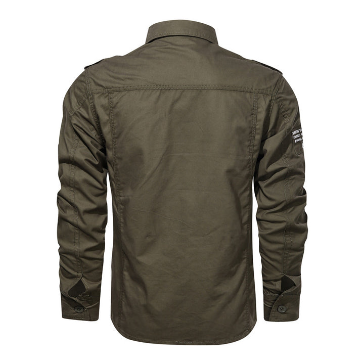 Herren nan Fieldshirt aus Baumwoll-Twill mit Schulterklappen und Klappentaschen Echo Archiv