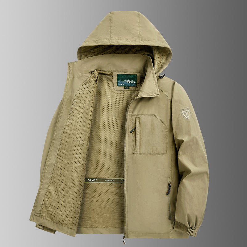 Herren Winddichte Outdoorjacke mit praktischen Taschen Echo Archiv