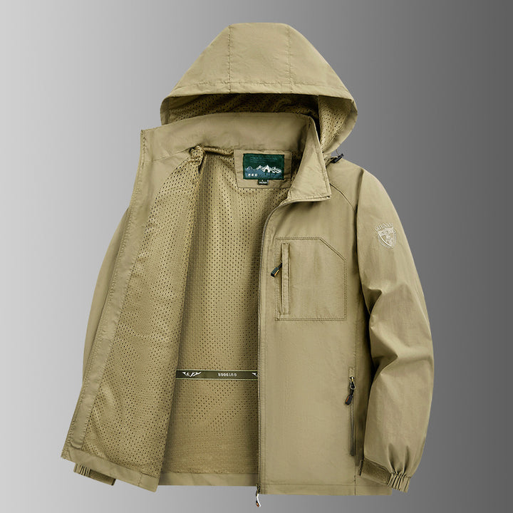 Herren Winddichte Outdoorjacke mit praktischen Taschen Echo Archiv