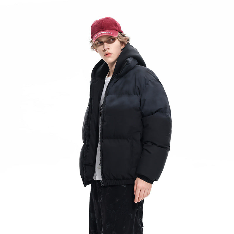 Herren Gefütterte Oversize-Steppjacke mit abnehmbarem Kapuzen‑Einsatz und Farbverlauf Echo Archiv