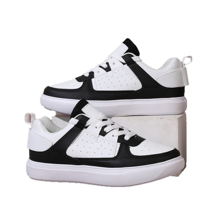 Herren Trendige Sneaker mit niedrigem Schaft, dicker Plateau-Sohle und synthetischem Leder Echoarchiv