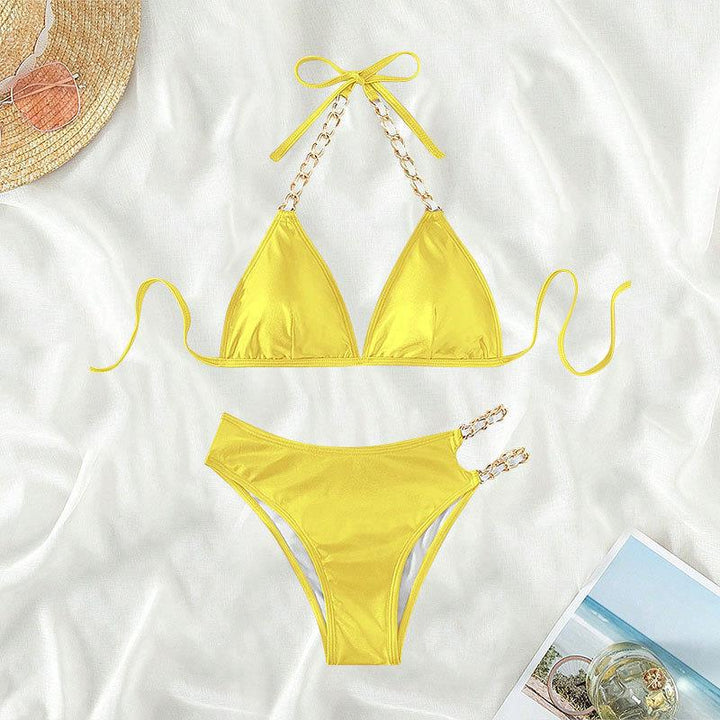 Damen Triangel-Bikini mit glamourösen Kettenakzenten Echo Archiv