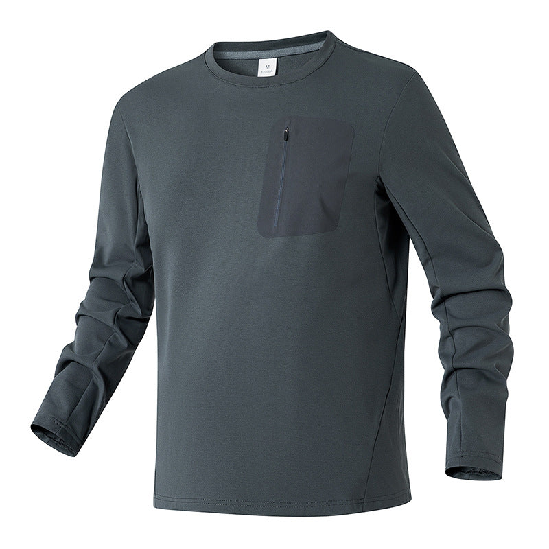Unisex Oversize Langarm‑Sweatshirt mit Brustreißverschlusstasche und Rundhalsausschnitt Echoarchiv
