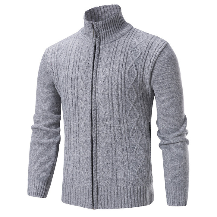 Herren modischer Strickpullover mit Stehkragen Echoarchiv