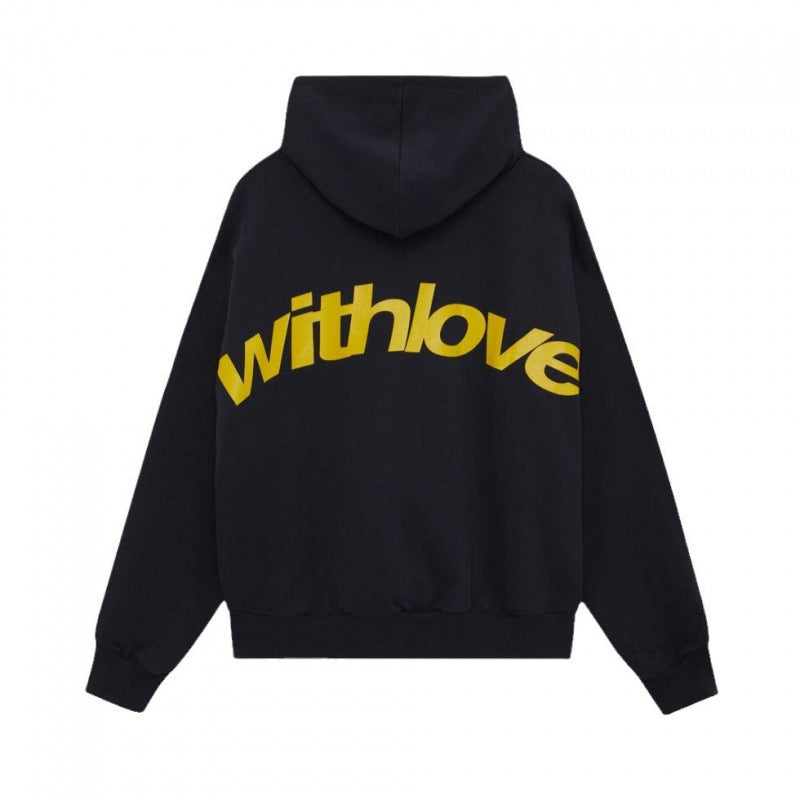 Unisex nan Oversized Kapuzenpullover mit großem Rückenprint und weichem Fleece Innen Echo Archiv