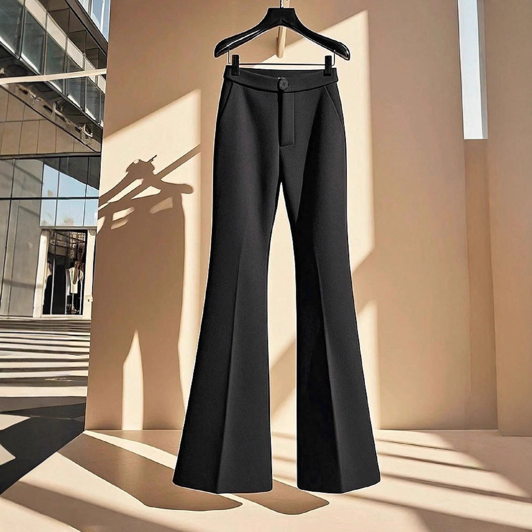 Damen elegante Flared-Hose mit hohem Bund und praktischen Eingrifftaschen Echo Archiv