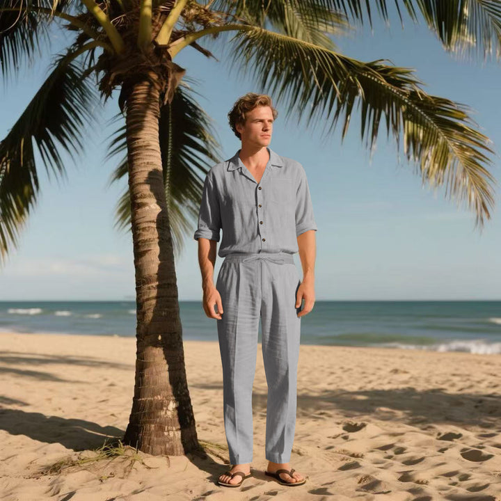 Herren elegante Hemd und Freizeithose Set Echoarchiv