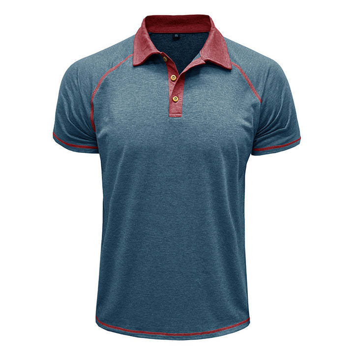 Herren lässiges Poloshirt mit kontrastierenden Einfassungen und hochwertigem Baumwollmix Echoarchiv