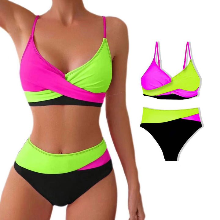 Damen Bunt gemusterter Sport-Bikini Echo Archiv