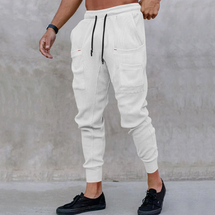 Herren Komfortable Cargo-Hose aus atmungsaktivem Rippmaterial mit praktischen Taschen Echoarchiv