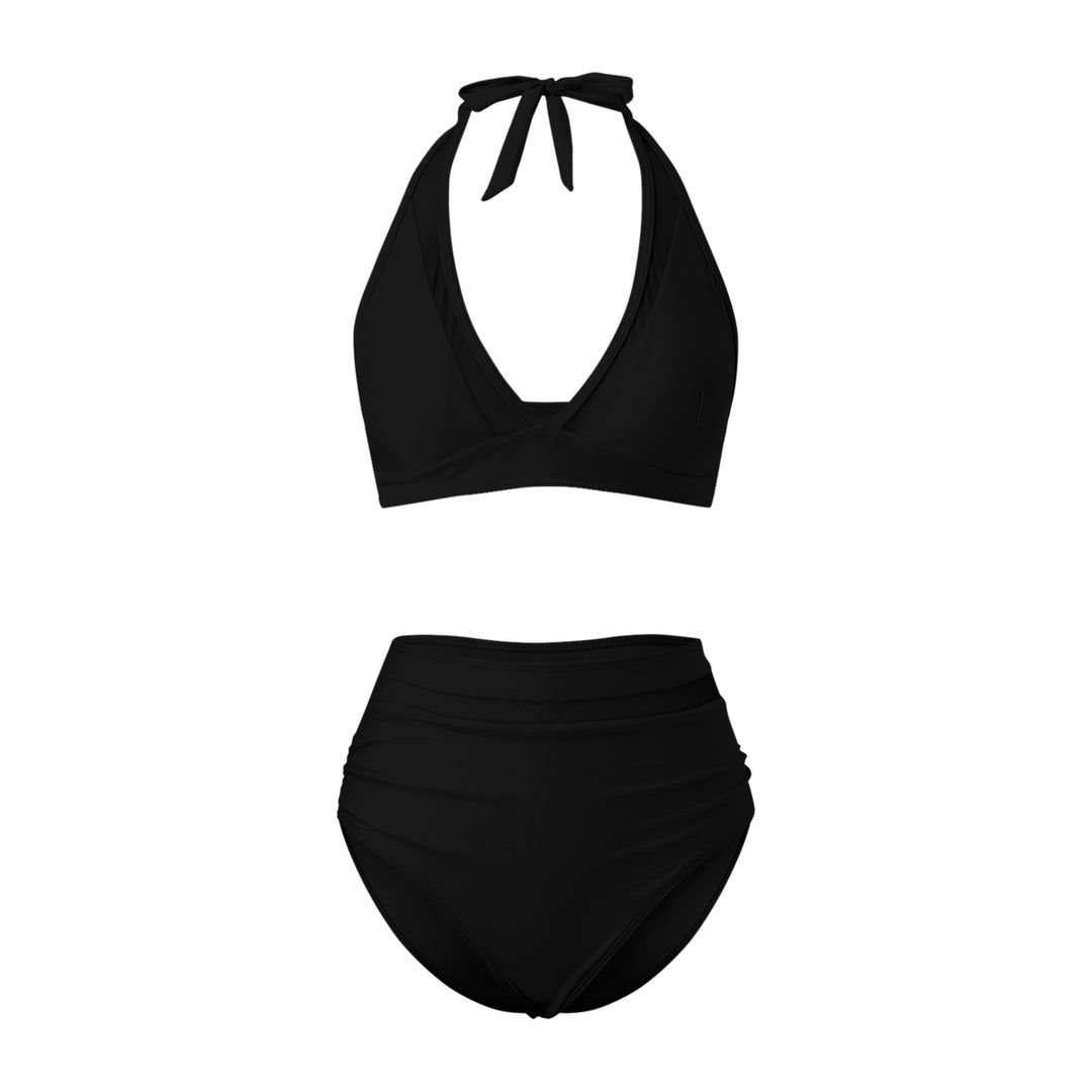 Damen Hochtailliertes Bademoden-Set mit stylischem Haltertop Echo Archiv