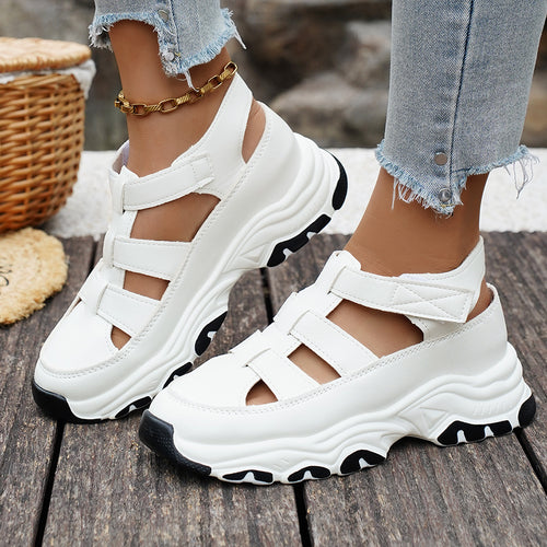 Damen  sportive Plateau-Sandalette im Sneakerstil mit verstellbaren Riemen und dämpfender EVA-Sohle Echo Archiv