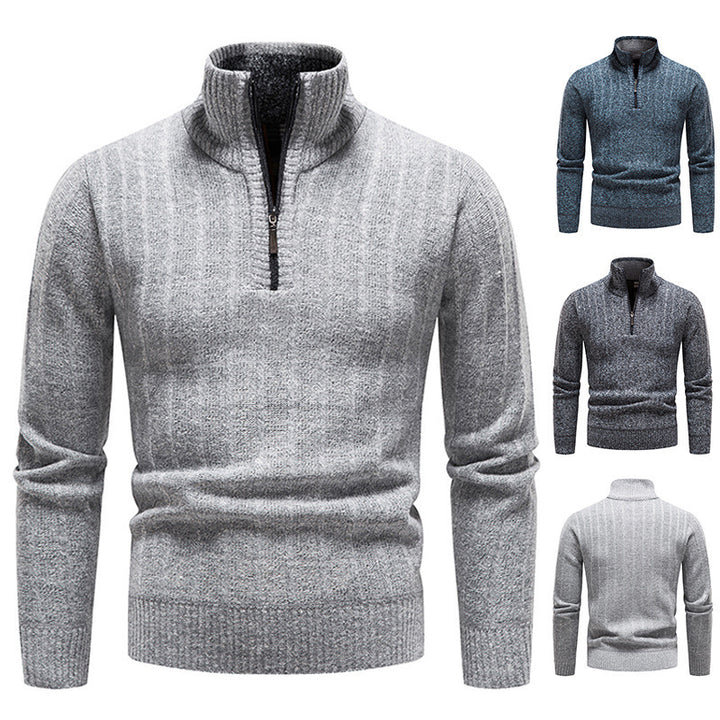 Herren modischer Strickpullover mit hohem Kragen Echoarchiv