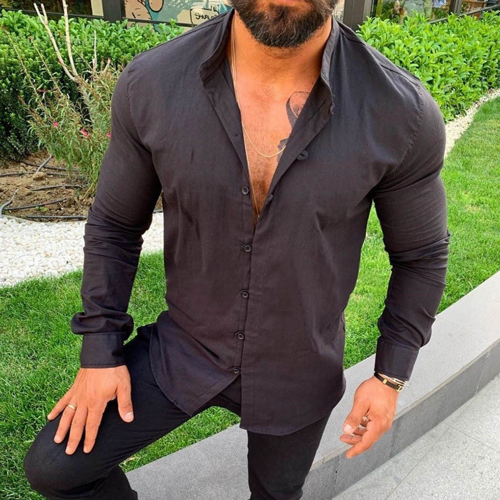 Herren Elegantes Baumwollhemd mit modernem Schnitt und feiner Textur Echoarchiv