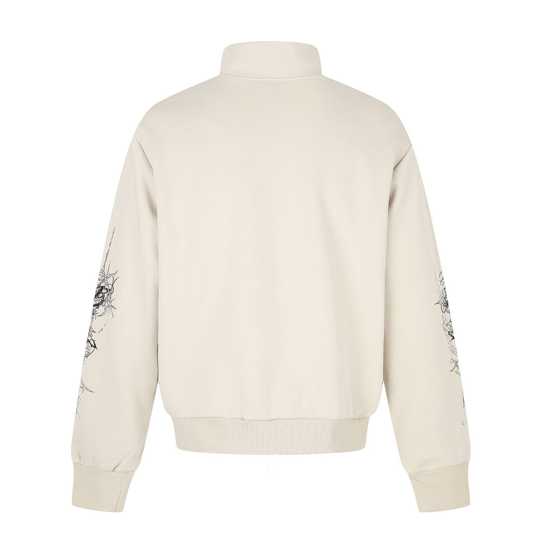 Damen Oversize-Sweatjacke mit Stehkragen und Leoparden-Print Echoarchiv