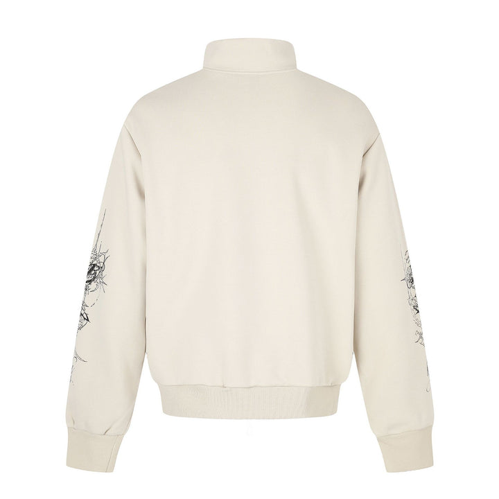 Damen Oversize-Sweatjacke mit Stehkragen und Leoparden-Print Echoarchiv