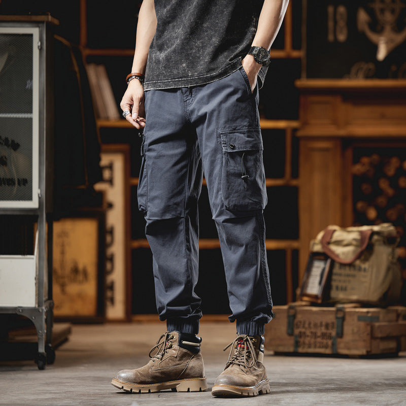 Herren Multifunktionale Canvas-Cargohose im Jogger-Cut mit elastischem Tunnelzugbund und Mehrfachtaschen Echo Archiv