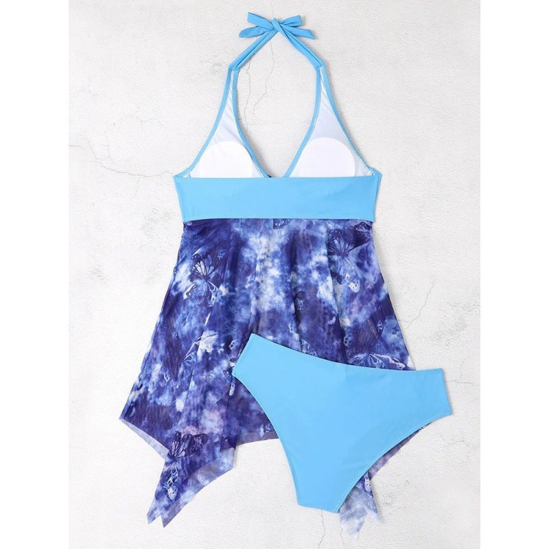 Damen Tankini mit floralem Wickeldesign und verstellbarem Oberteil Echo Archiv