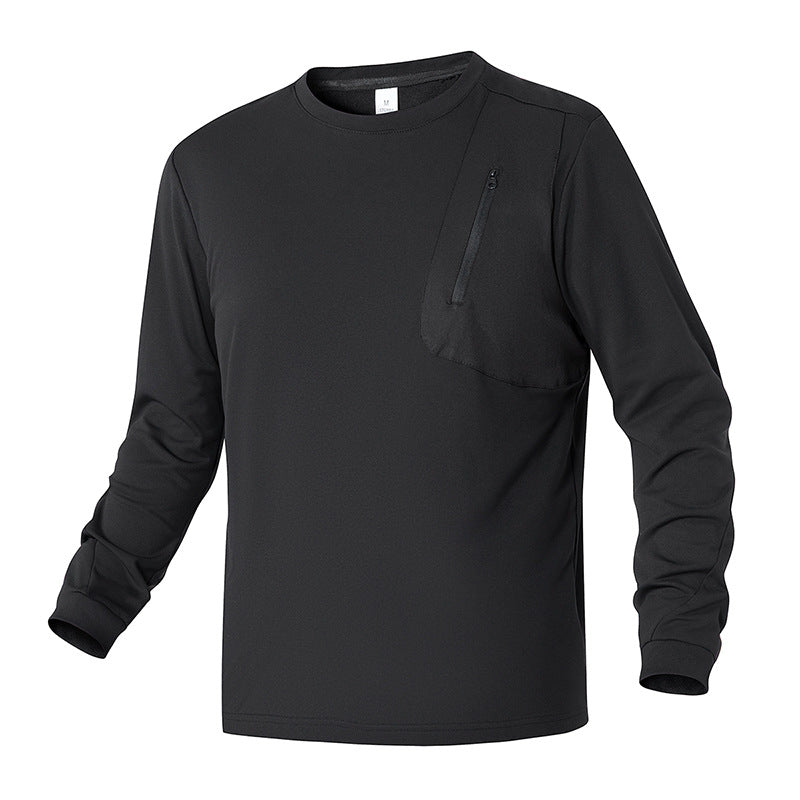 Herren funktionales Langarm-Shirt mit praktischer Brusttasche Echoarchiv