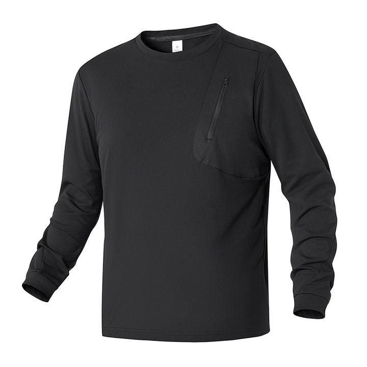 Herren funktionales Langarm-Shirt mit praktischer Brusttasche Echoarchiv