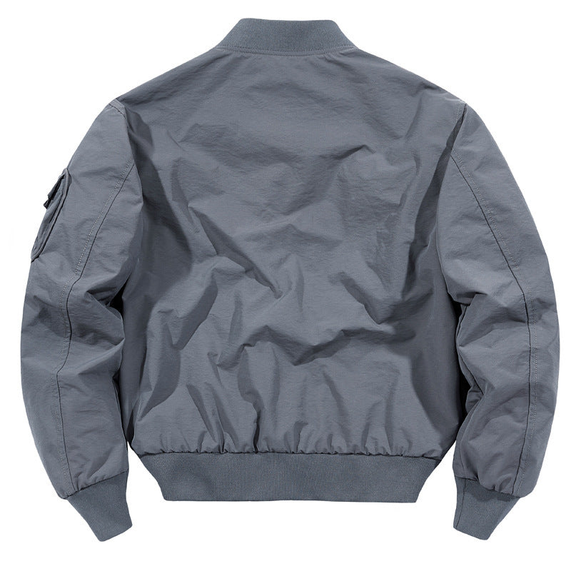 Herren leichter Nylon-Bomber im Utility-Look mit Mehrfachtaschen und Rippbündchen Echoarchiv