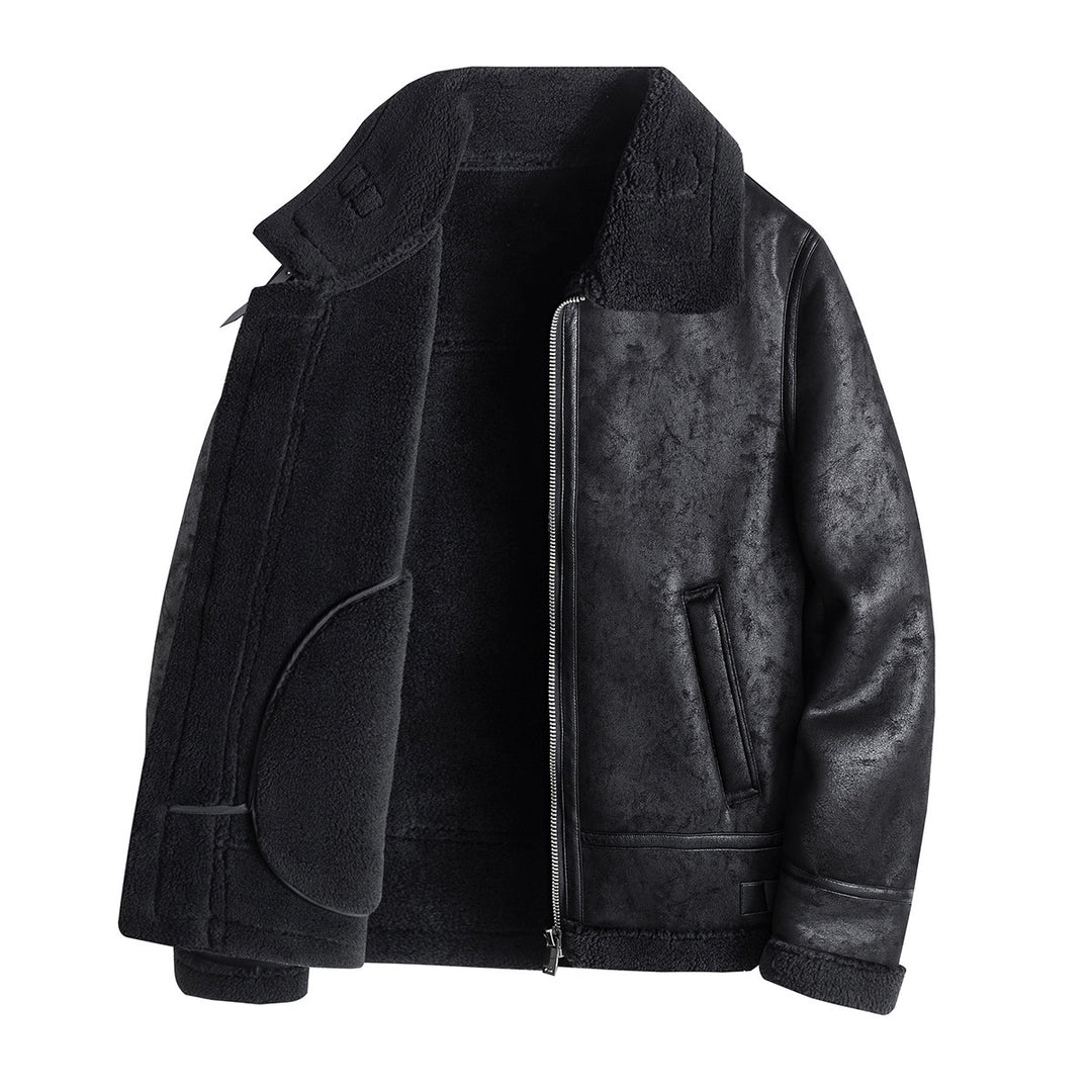 Herren Kunstleder Bomberjacke Echo Archiv