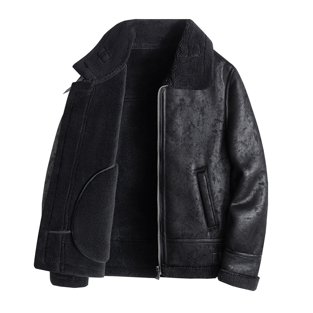 Herren Kunstleder Bomberjacke Echo Archiv