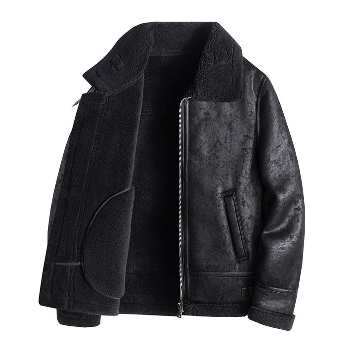Herren Kunstleder Bomberjacke Echo Archiv