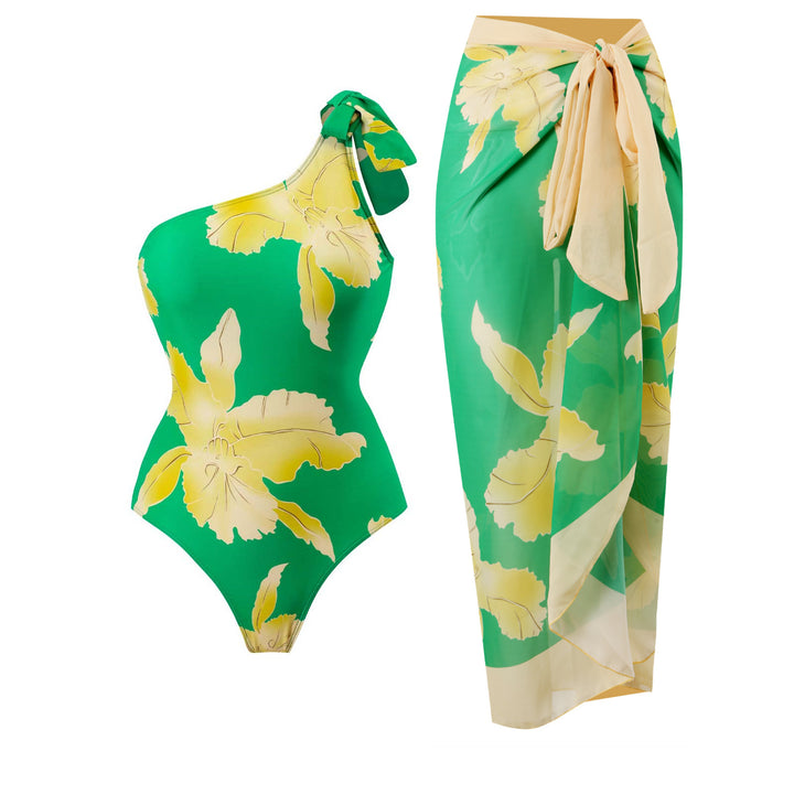 Damen Bikiniset mit asymmetrischem Oberteil und edlem Wickelrock Echo Archiv
