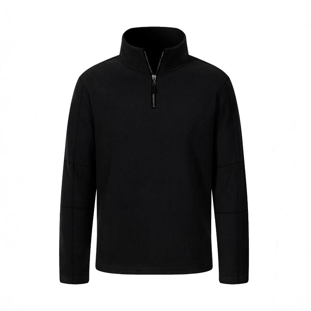 Herren Fleece-Pullover mit Stehkragen und Halbreißverschluss Echoarchiv