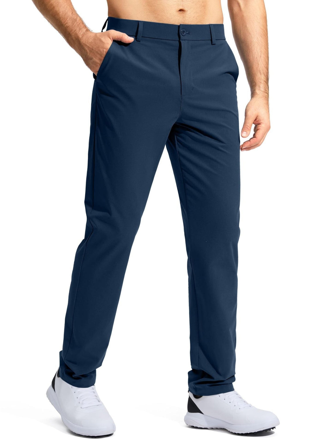 Herren nan elastische Golftwill-Hose mit geradem Schnitt, knitterfreiem Material und verdeckter Reißverschlusstasche Echo Archiv