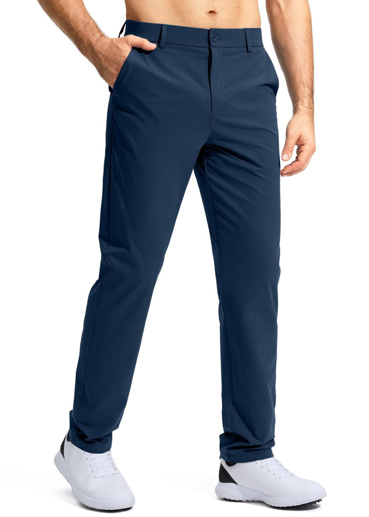 Herren nan elastische Golftwill-Hose mit geradem Schnitt, knitterfreiem Material und verdeckter Reißverschlusstasche Echo Archiv
