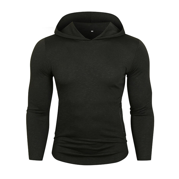 Herren Sportlicher Kapuzenpullover mit funktionalen Reißverschlusstaschen Echoarchiv