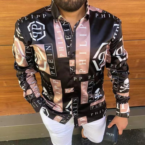 Herren Elegantes Hemd mit auffälligem Tierdruck und floralem Design Echoarchiv