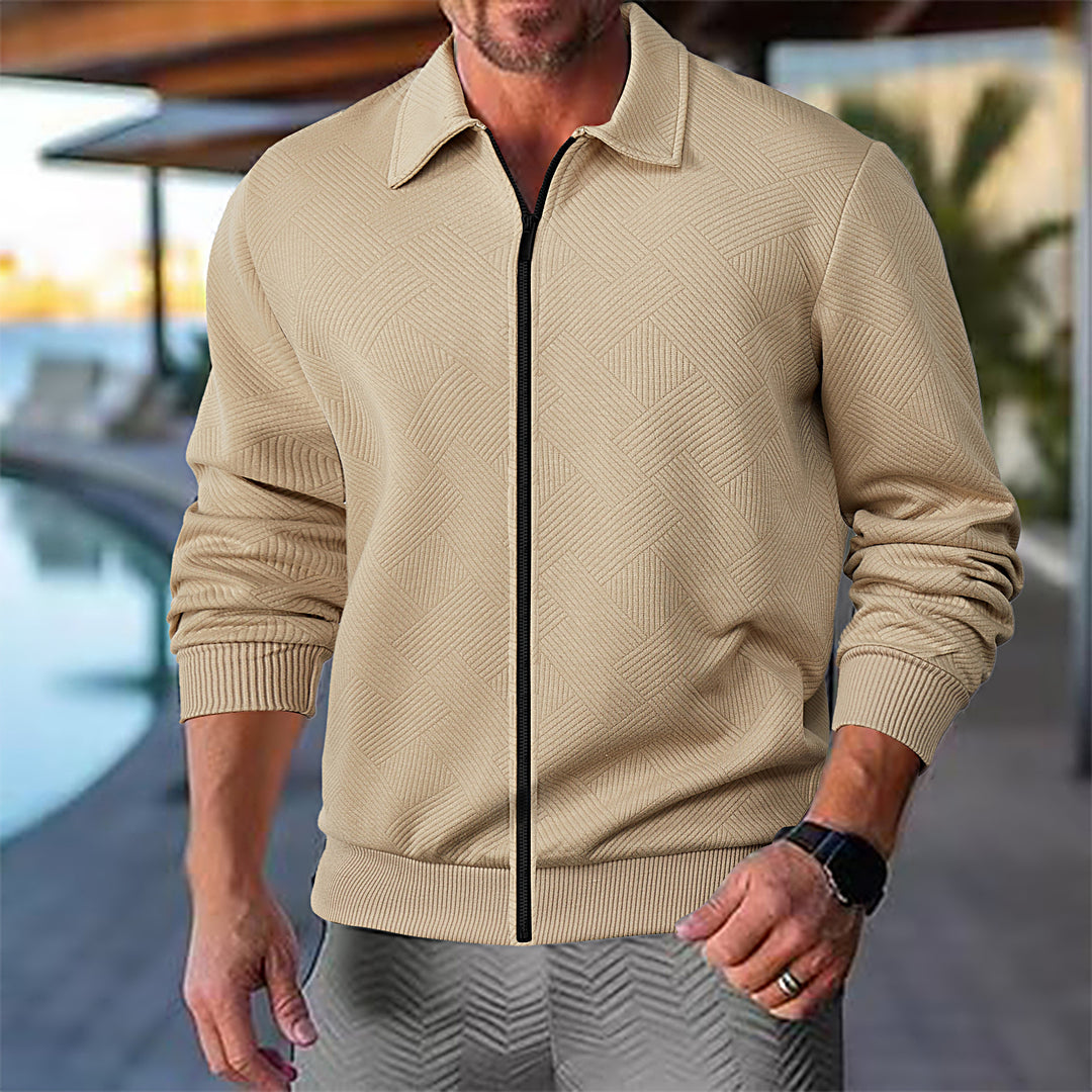 Herren Leichte Freizeitjacke mit strukturiertem Design Echoarchiv