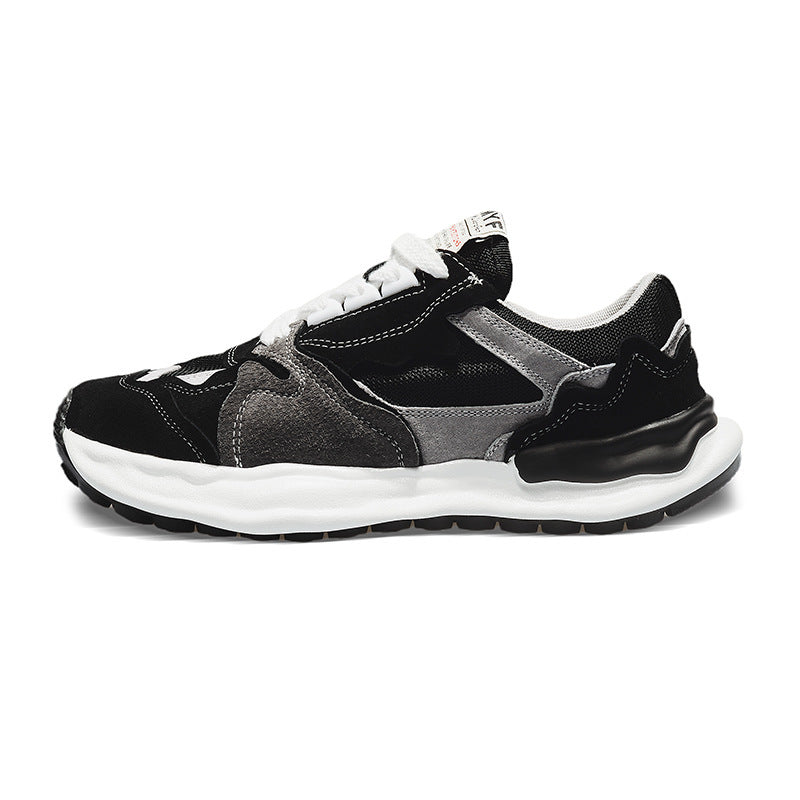 Herren retro-inspirierte Komfort-Sneaker mit Wildleder- und Mesh-Mix, gedämpfter Wellenlaufsohle und gepolstertem Knöchelkragen – Norré